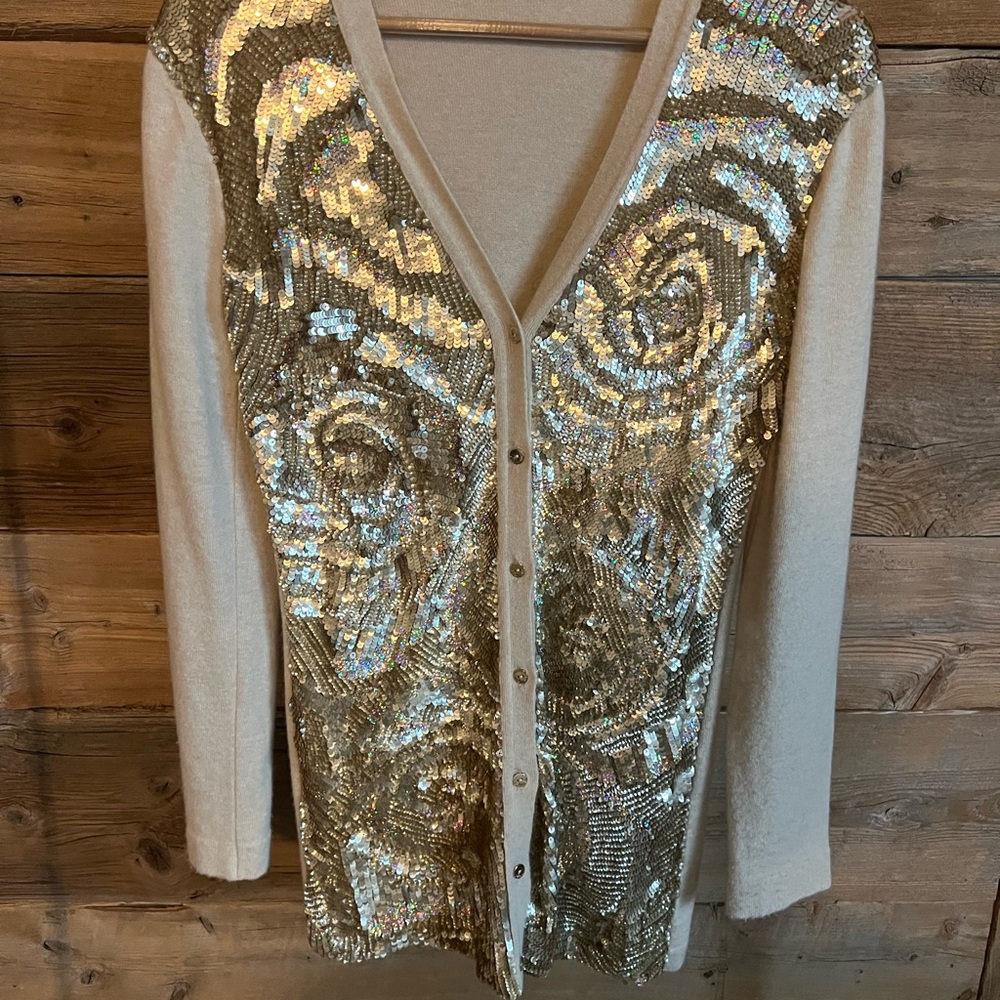 Blumarine sequin sweater-gorgeous! Size S-M